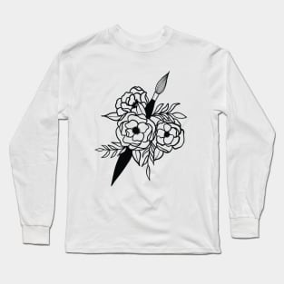 Flowers and Paint Long Sleeve T-Shirt